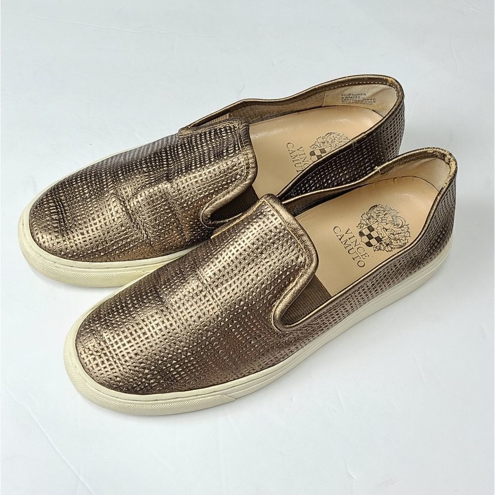 Vince Camuto Slip-On Golden Sneakers Size 8.5‎ - Picture 4 of 11